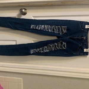 Distressed jeans